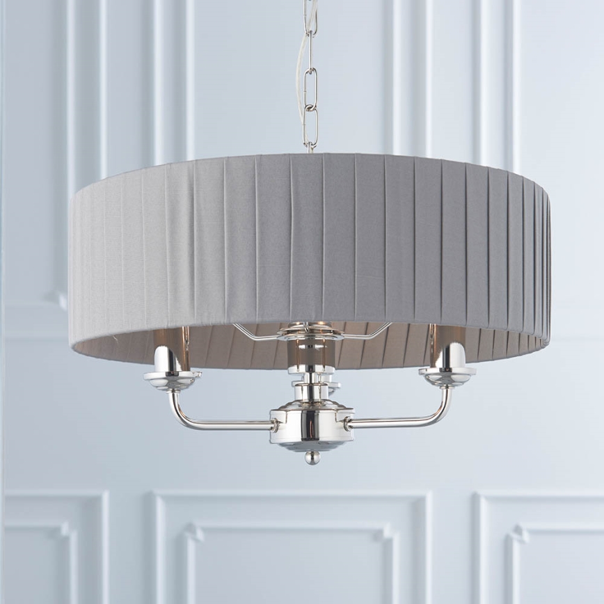 Endon 94394 - Κρεμαστό φωτιστικό οροφής HIGHCLERE 3xE14/40W/230V σκούρο/γυαλιστερό χρώμιο