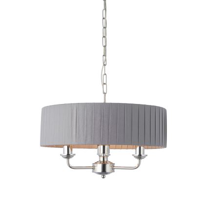Endon 94394 - Κρεμαστό φωτιστικό οροφής HIGHCLERE 3xE14/40W/230V σκούρο/γυαλιστερό χρώμιο
