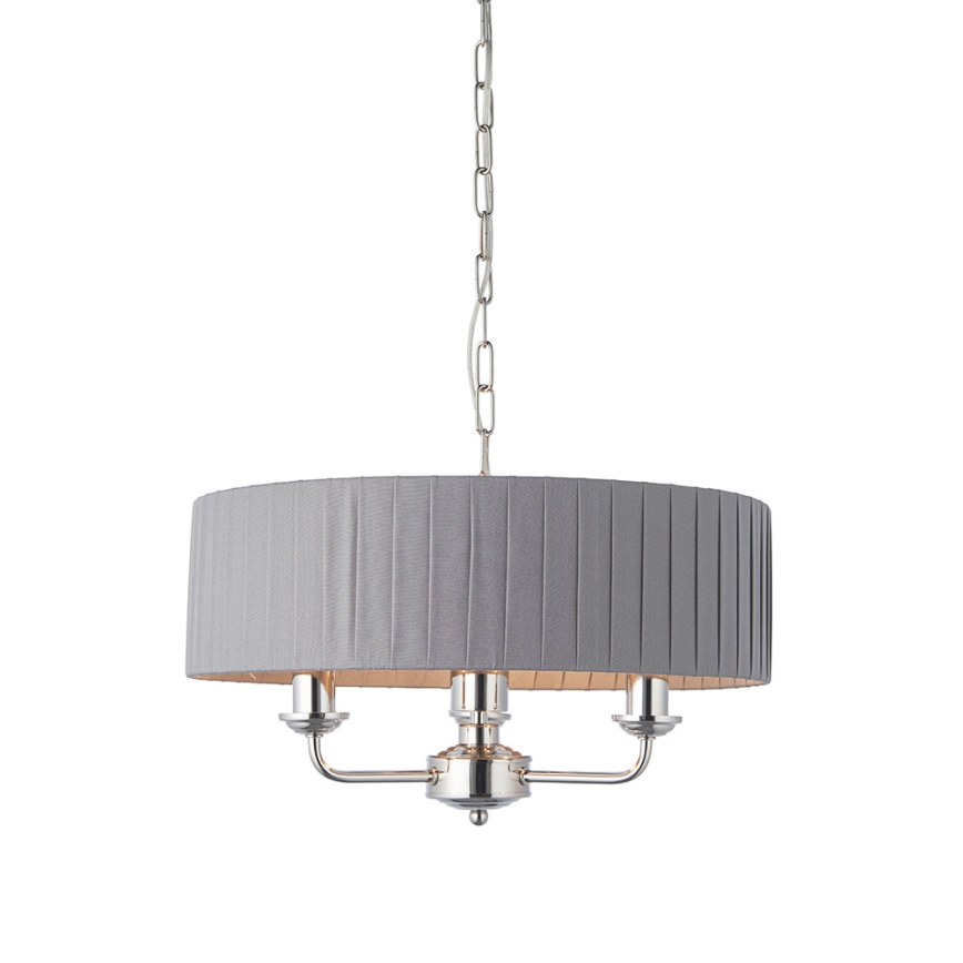 Endon 94394 - Κρεμαστό φωτιστικό οροφής HIGHCLERE 3xE14/40W/230V σκούρο/γυαλιστερό χρώμιο