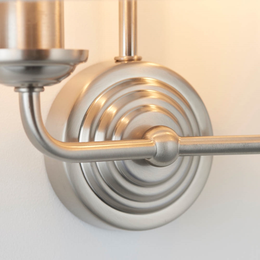 Endon 94403 - Φωτιστικό τοίχου HIGHCLERE 2xE14/40W/230V γκρι/ματ χρώμιο