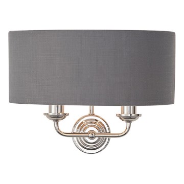 Endon 94406 - Φωτιστικό τοίχου HIGHCLERE 2xE14/40W/230V σκούρο/γυαλιστερό χρώμιο