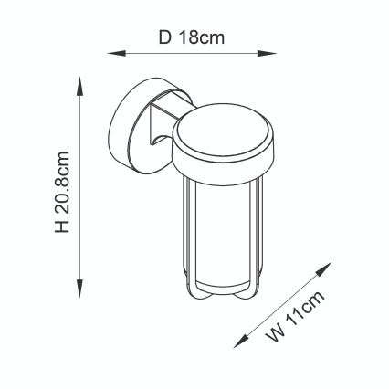Endon 94990 - Επιτοίχιο φωτιστικό μπάνιου LED/8W/230V IP44 2700K ματ χρώμιο