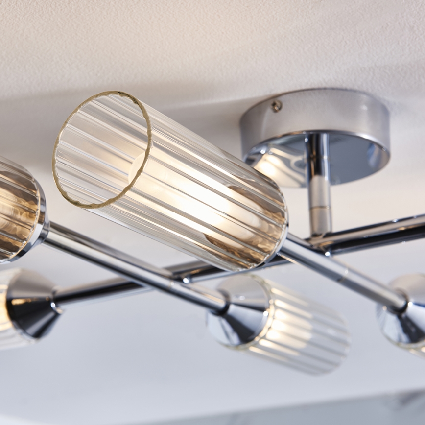 Endon 95045 - Σταθερό πολύφωτο μπάνιου NATORI 6xG9/3W/230V IP44 γυαλιστερό χρώμιο