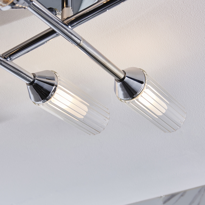 Endon 95045 - Σταθερό πολύφωτο μπάνιου NATORI 6xG9/3W/230V IP44 γυαλιστερό χρώμιο