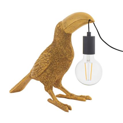 Endon 95077 - Eπιτραπέζιο φωτιστικό TOCO TOUCAN 1xE27/10W/230V χρυσό