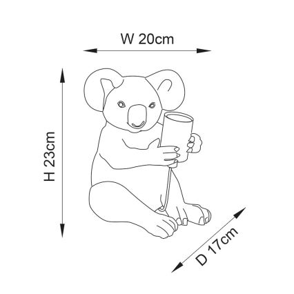 Endon 95082 - Επιτραπέζιο φωτιστικό KOALA 1xE27/10W/230V χρυσό