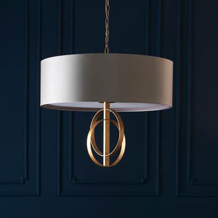 Endon 95211 - Πολυέλαιος με αλυσίδα 5xE27/10W/230V Ø 70 cm γκρι/ορείχαλκος