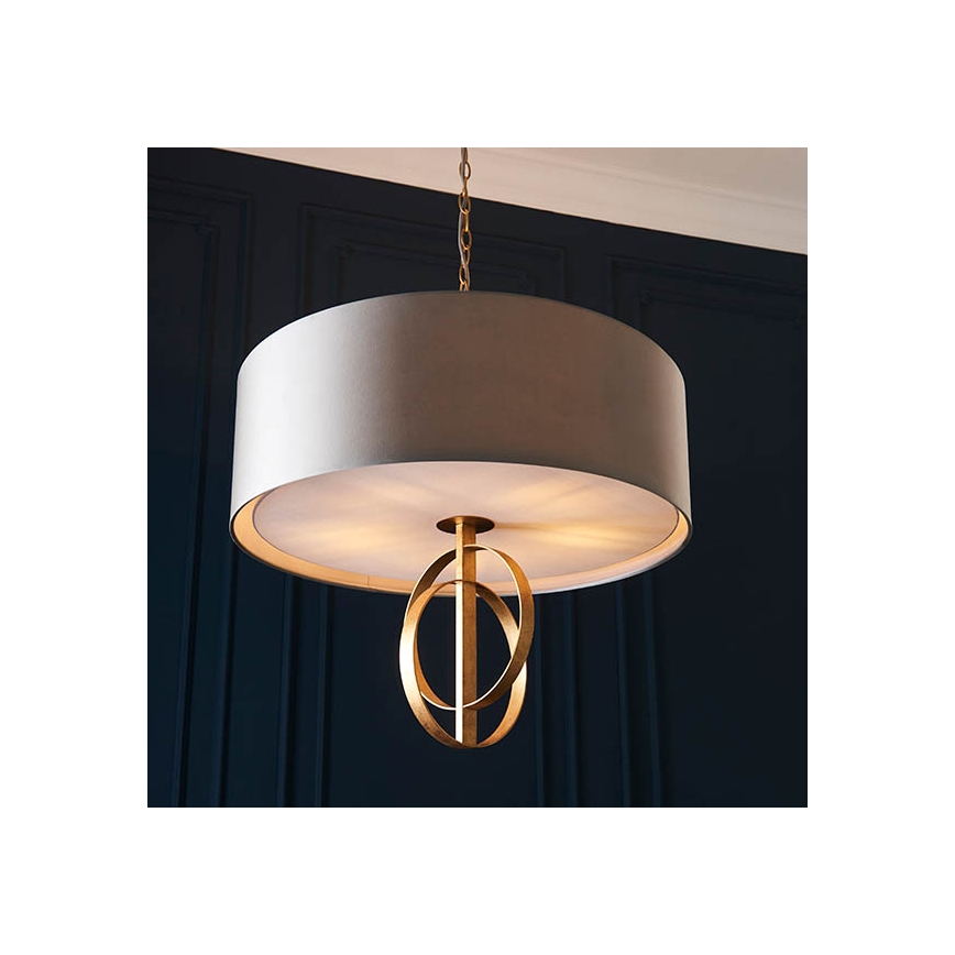 Endon 95211 - Πολυέλαιος με αλυσίδα 5xE27/10W/230V Ø 70 cm γκρι/ορείχαλκος