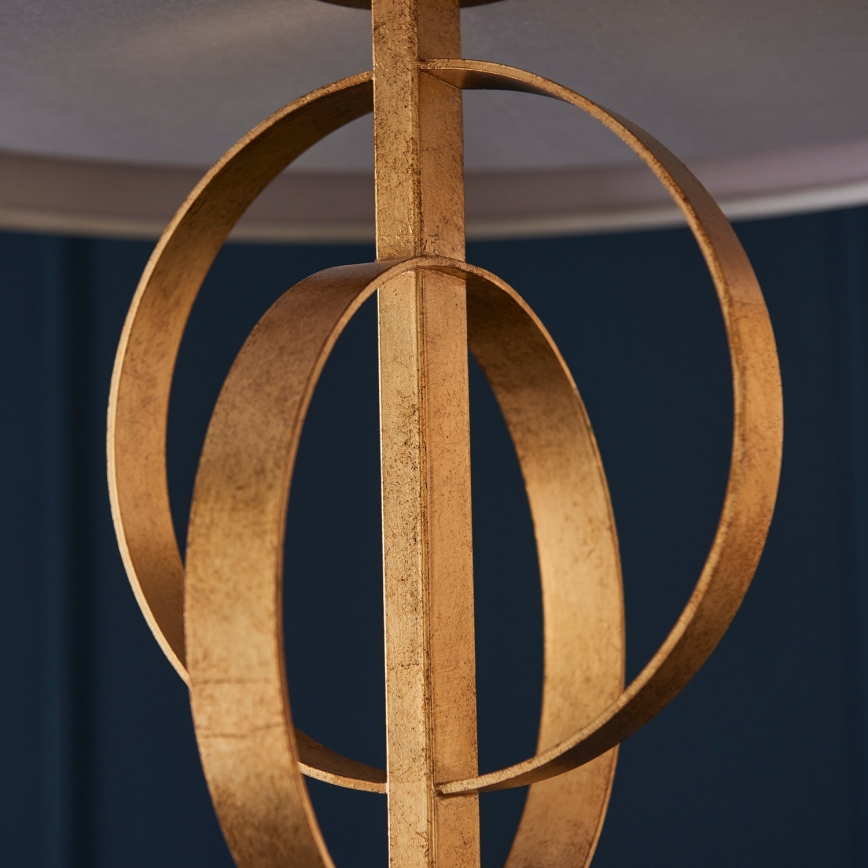 Endon 95212 - Κρεμαστό φωτιστικό με αλυσίδα 3xE27/10W/230V Ø 60 εκ. γκρι/ορείχαλκος