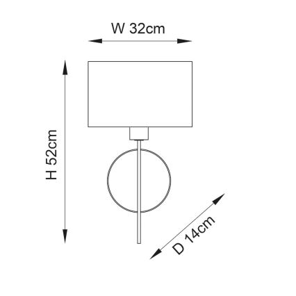 Endon 95214 - Επιτοίχιο φωτιστικό 1xE27/10W/230V γκρι