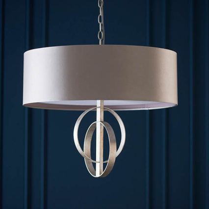 Endon 95215 - Πολυέλαιος με αλυσίδα 5xE27/10W/230V, διάμ. 70 εκ., γκρι