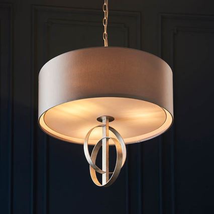 Endon 95216 - Πολυέλαιος με αλυσίδα, 3xE27/10W/230V, Ø 60 cm, γκρι
