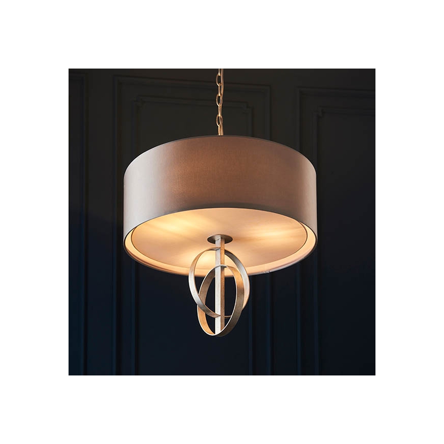 Endon 95216 - Πολυέλαιος με αλυσίδα, 3xE27/10W/230V, Ø 60 cm, γκρι