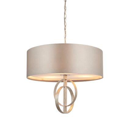 Endon 95216 - Πολυέλαιος με αλυσίδα, 3xE27/10W/230V, Ø 60 cm, γκρι