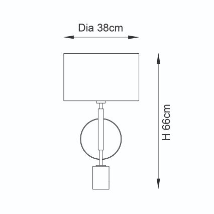 Endon 95221 - Επιτραπέζιο φωτιστικό 1xE27/10W/230V μπλε/μπρούτζινο/μαύρο