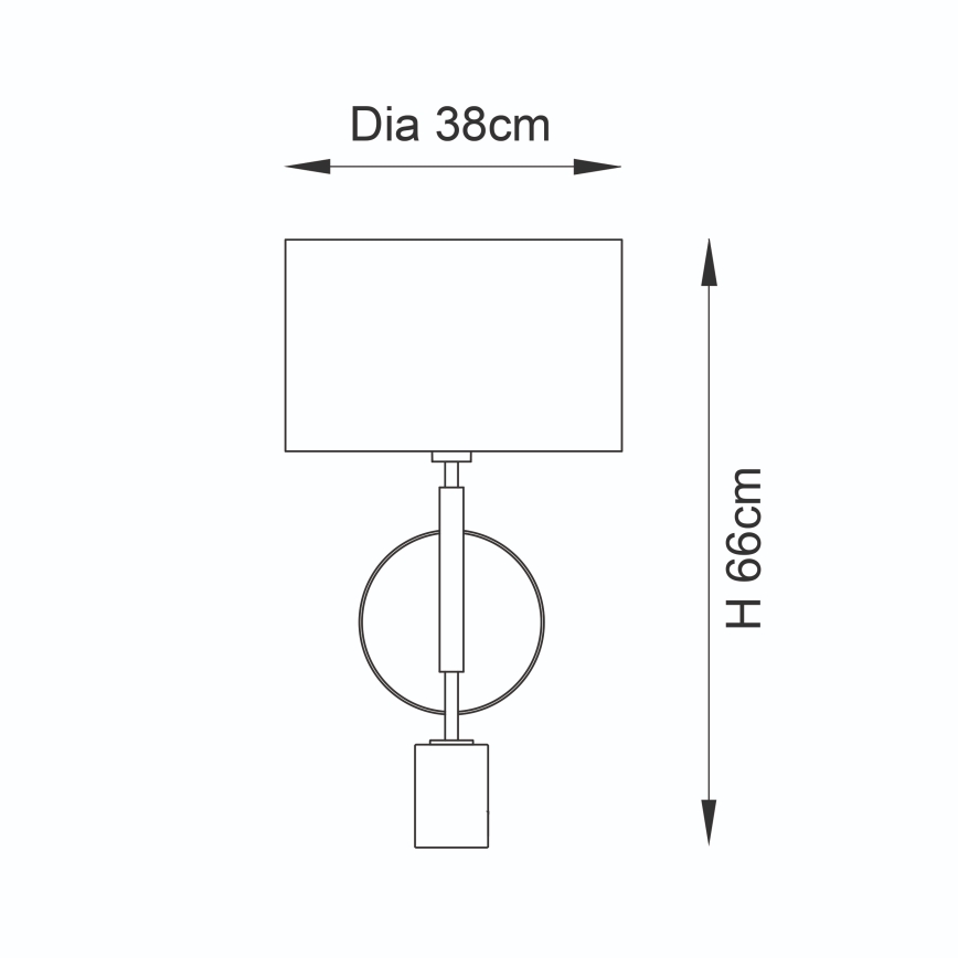 Endon 95221 - Επιτραπέζιο φωτιστικό 1xE27/10W/230V μπλε/μπρούτζινο/μαύρο