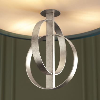 Endon 95224 - Κρεμαστό φωτιστικό με αλυσίδα 3xE27/10W/230V διάμ. 60 εκ. μπλε/γκρι