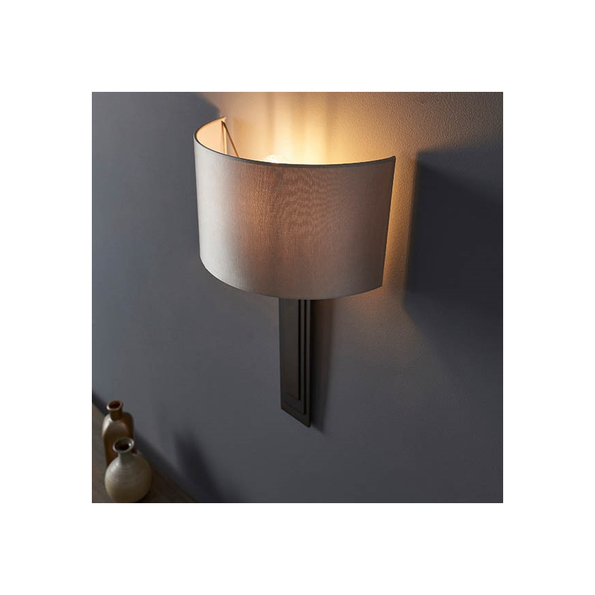 Endon 95271 - Φωτιστικό τοίχου CARLTON 1xE27/10W/230V μπρονζέ