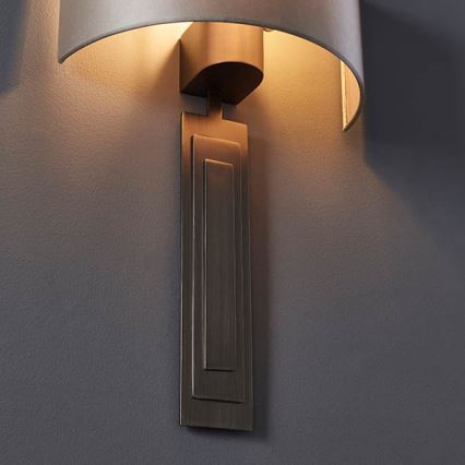 Endon 95271 - Φωτιστικό τοίχου CARLTON 1xE27/10W/230V μπρονζέ