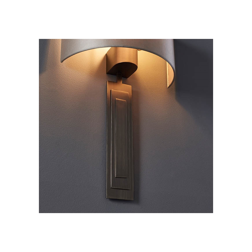 Endon 95271 - Φωτιστικό τοίχου CARLTON 1xE27/10W/230V μπρονζέ
