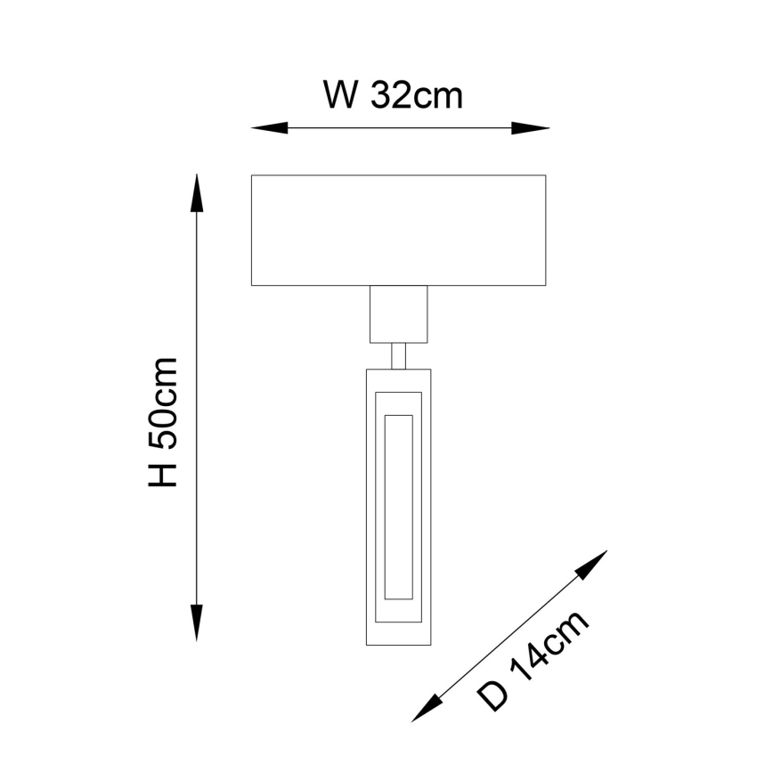 Endon 95271 - Φωτιστικό τοίχου CARLTON 1xE27/10W/230V μπρονζέ