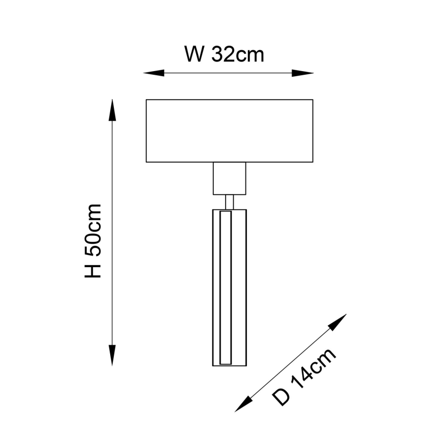 Endon 95449 - Επιτοίχιο φωτιστικό 1xE27/10W/230V μπεζ/ματ χρώμιο