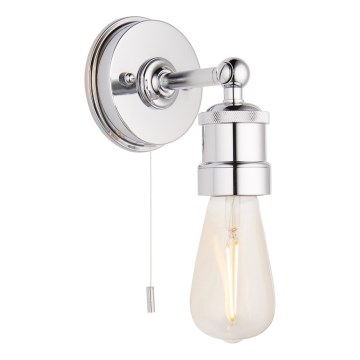 Endon 95505 - Επιτοίχιο φωτιστικό μπάνιου MILLER 1xE27/6W/230V IP44 γυαλιστερό χρώμιο
