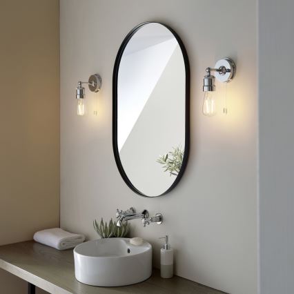 Endon 95505 - Επιτοίχιο φωτιστικό μπάνιου MILLER 1xE27/6W/230V IP44 γυαλιστερό χρώμιο