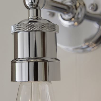 Endon 95505 - Επιτοίχιο φωτιστικό μπάνιου MILLER 1xE27/6W/230V IP44 γυαλιστερό χρώμιο