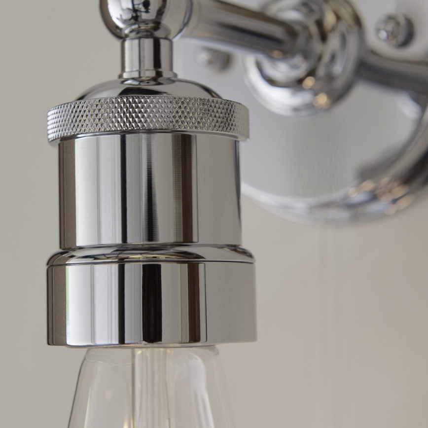Endon 95505 - Επιτοίχιο φωτιστικό μπάνιου MILLER 1xE27/6W/230V IP44 γυαλιστερό χρώμιο