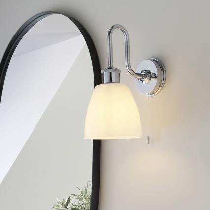 Endon 95506 - Επιτοίχιο φωτιστικό μπάνιου PIPER 1xE27/10W/230V IP44 γυαλιστερό χρώμιο