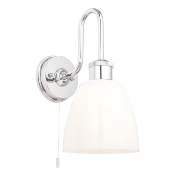 Endon 95506 - Επιτοίχιο φωτιστικό μπάνιου PIPER 1xE27/10W/230V IP44 γυαλιστερό χρώμιο