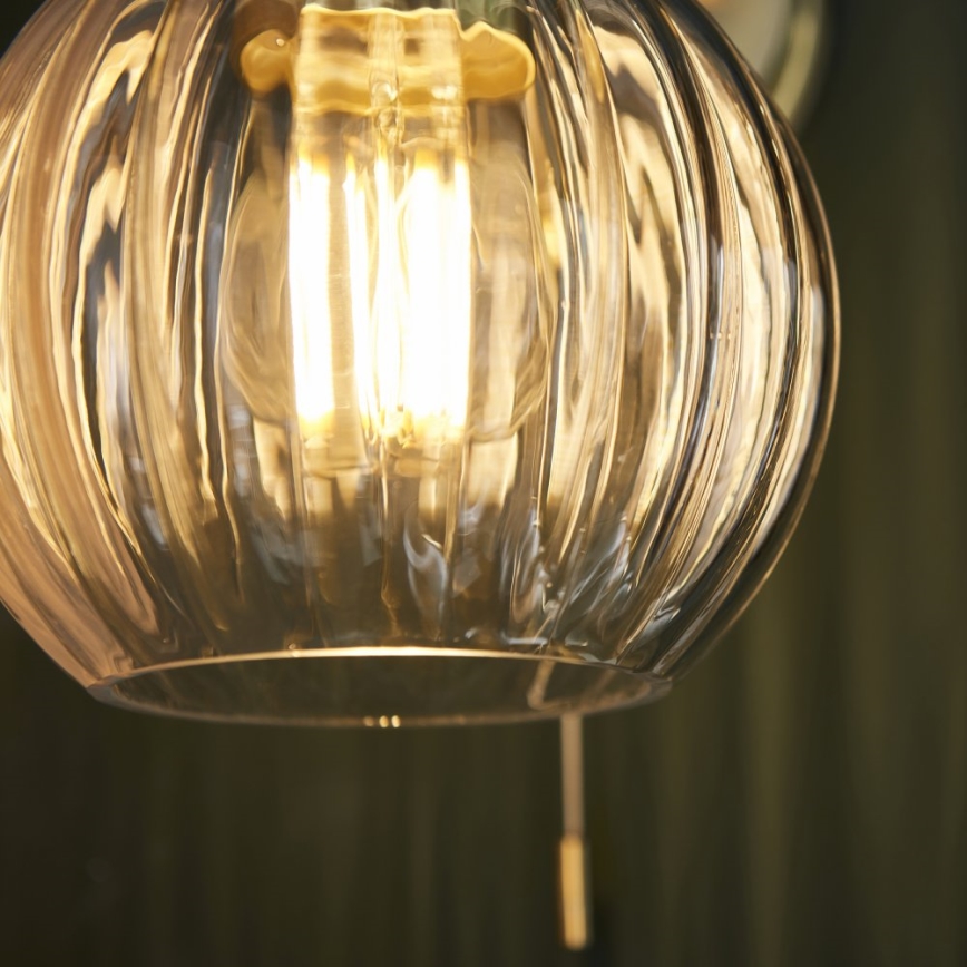 Endon 95507 - Επιτοίχιο φωτιστικό μπάνιου KENDALL 1xE27/10W/230V IP44 ορείχαλκος