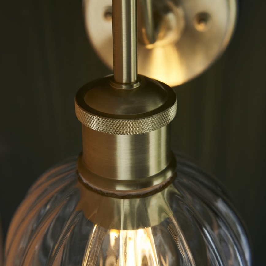 Endon 95507 - Επιτοίχιο φωτιστικό μπάνιου KENDALL 1xE27/10W/230V IP44 ορείχαλκος