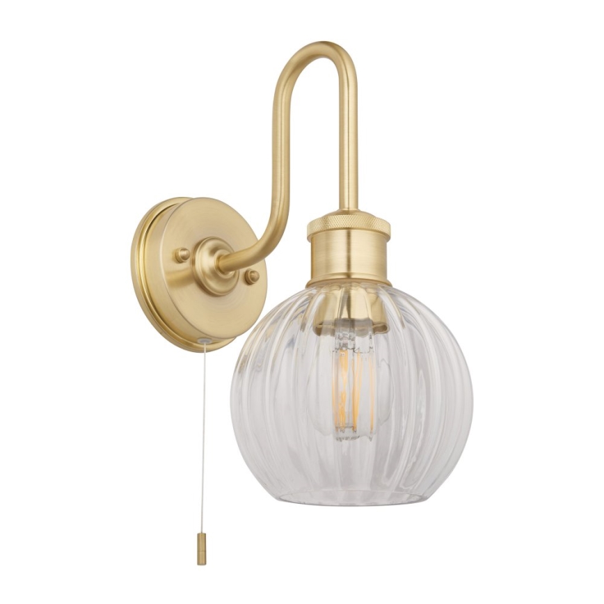 Endon 95507 - Επιτοίχιο φωτιστικό μπάνιου KENDALL 1xE27/10W/230V IP44 ορείχαλκος