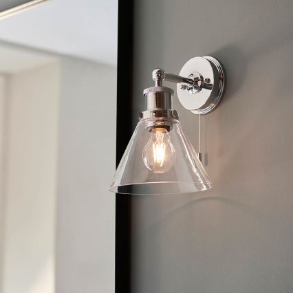 Endon 95513-  Επιτοίχιο σποτ μπάνιου TOULON 1xE27/10W/230V IP44 γυαλιστερό χρώμιο