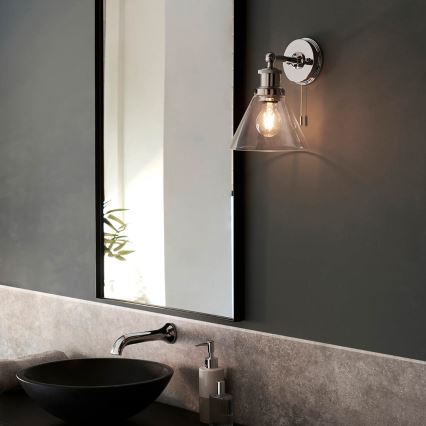 Endon 95513-  Επιτοίχιο σποτ μπάνιου TOULON 1xE27/10W/230V IP44 γυαλιστερό χρώμιο