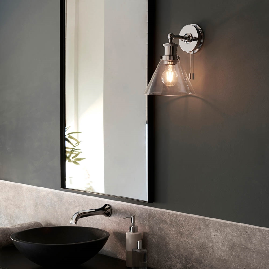 Endon 95513-  Επιτοίχιο σποτ μπάνιου TOULON 1xE27/10W/230V IP44 γυαλιστερό χρώμιο