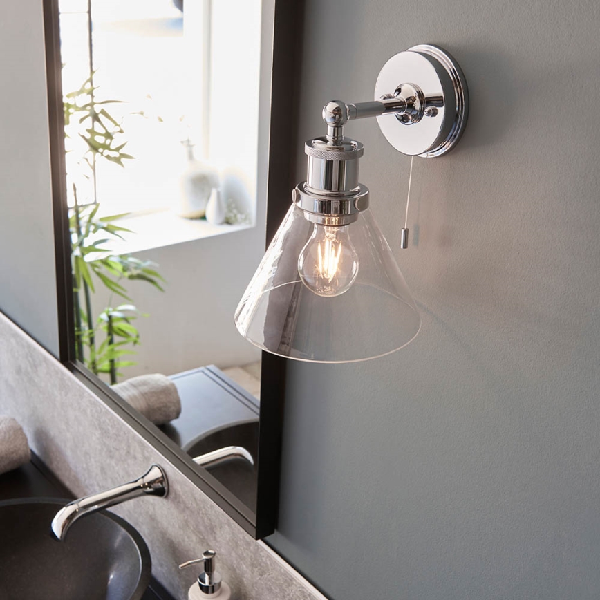 Endon 95513-  Επιτοίχιο σποτ μπάνιου TOULON 1xE27/10W/230V IP44 γυαλιστερό χρώμιο