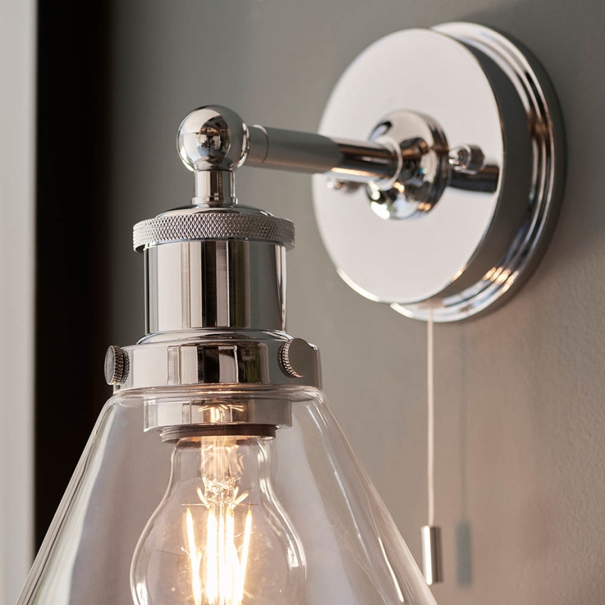 Endon 95513-  Επιτοίχιο σποτ μπάνιου TOULON 1xE27/10W/230V IP44 γυαλιστερό χρώμιο