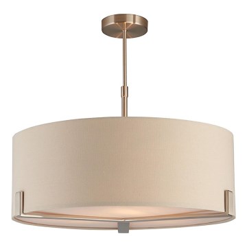Endon 95834 - Κρεμαστό φωτιστικό HAYFIELD 3xE27/40W/230V ματ χρώμιο/μπεζ