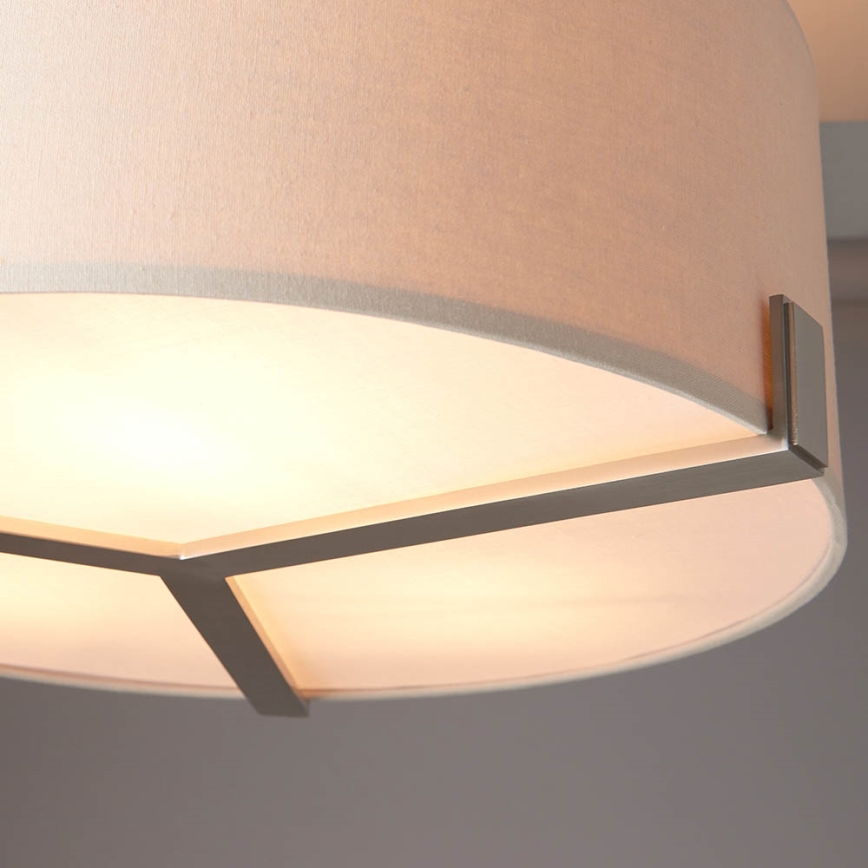 Endon 95834 - Κρεμαστό φωτιστικό HAYFIELD 3xE27/40W/230V ματ χρώμιο/μπεζ