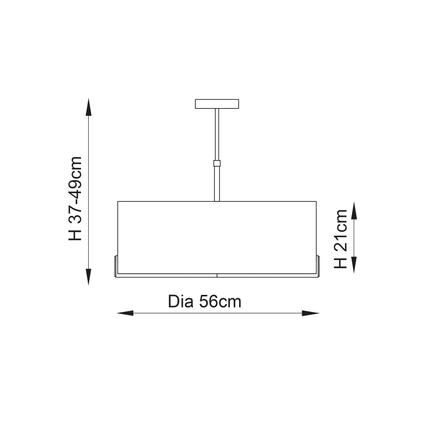 Endon 95834 - Κρεμαστό φωτιστικό HAYFIELD 3xE27/40W/230V ματ χρώμιο/μπεζ