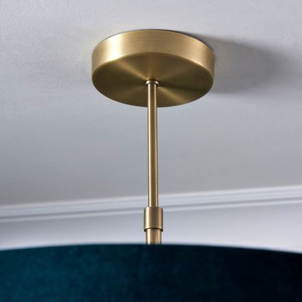 Endon 95839 - Κρεμαστό φωτιστικό HAYFIELD 3xE27/40W/230V ορείχαλκος/πράσινο