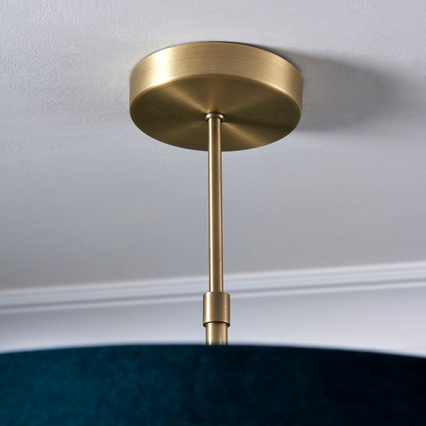 Endon 95839 - Κρεμαστό φωτιστικό HAYFIELD 3xE27/40W/230V ορείχαλκος/πράσινο