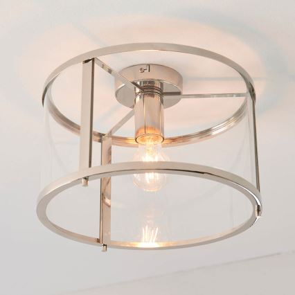 Endon 96150 - Φωτιστικό οροφής HOPTON 1xE27/10W/230V γυαλιστερό χρώμιο