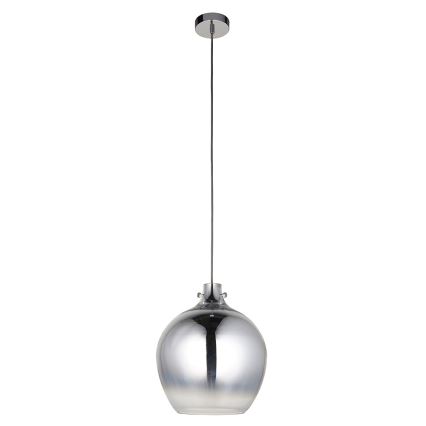 Endon 96442 - Κρεμαστό φωτιστικό οροφής PANTHER 1xE27/10W/230V γυαλιστερό χρώμιο/φιμέ