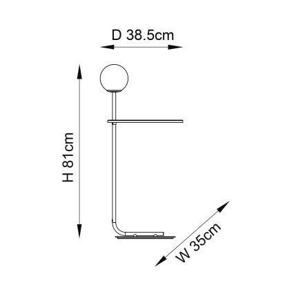 Endon 96713 - Επιδαπέδιο φωτιστικό HALO 1xG9/3W/230V μαύρο/λευκό