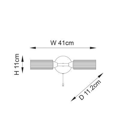 Endon 97172 - Επιτοίχιο φωτιστικό μπάνιου NATORI 2xG9/3W/230V IP44 γυαλισμένο χρώμιο