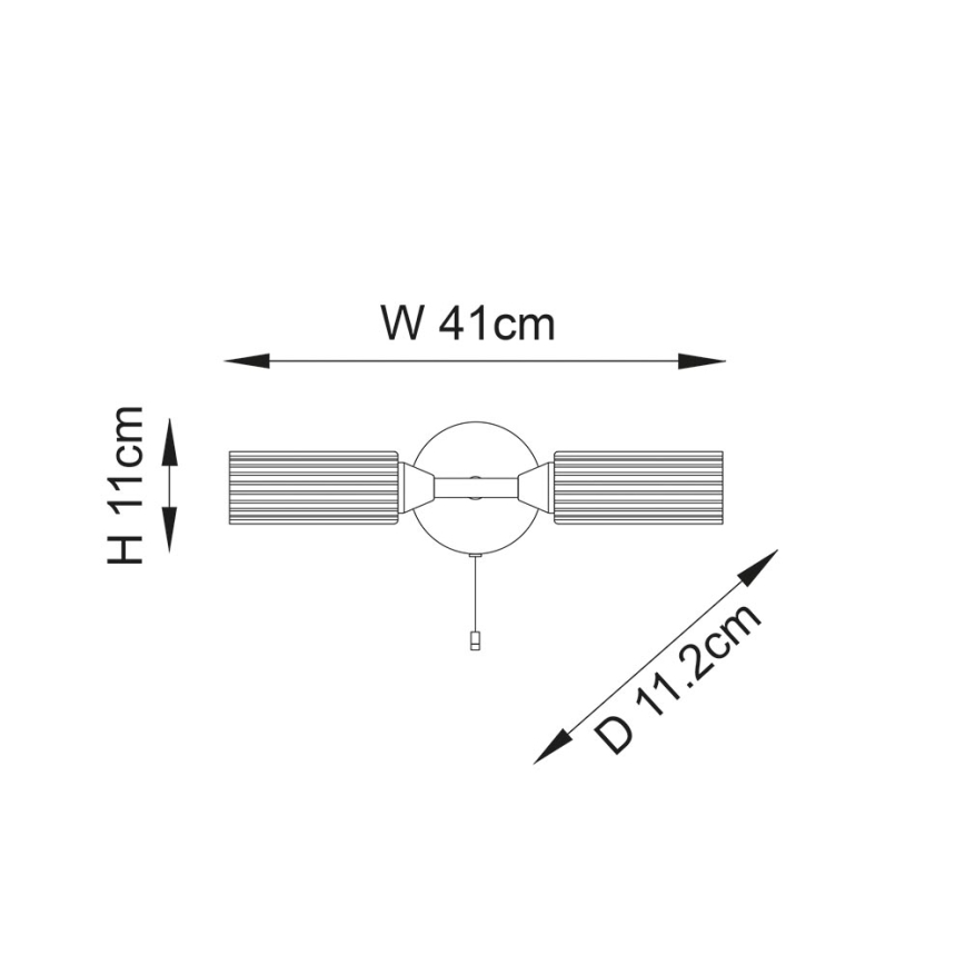 Endon 97172 - Επιτοίχιο φωτιστικό μπάνιου NATORI 2xG9/3W/230V IP44 γυαλισμένο χρώμιο